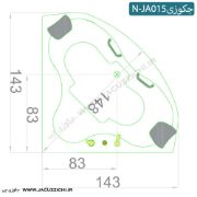 تصویر  وان جکوزی شاینی مدل N-JA015
